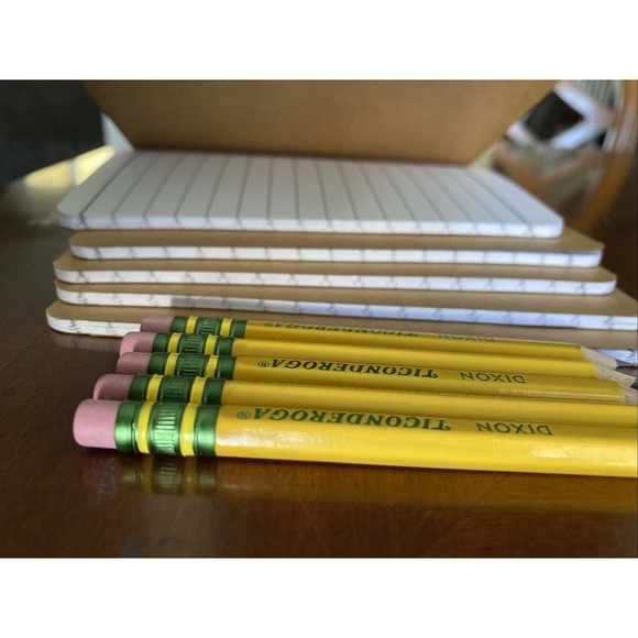 Miniature Notebook Set With Mini Ticonderoga Pencils (Set of 5) - Picture 3 of 3